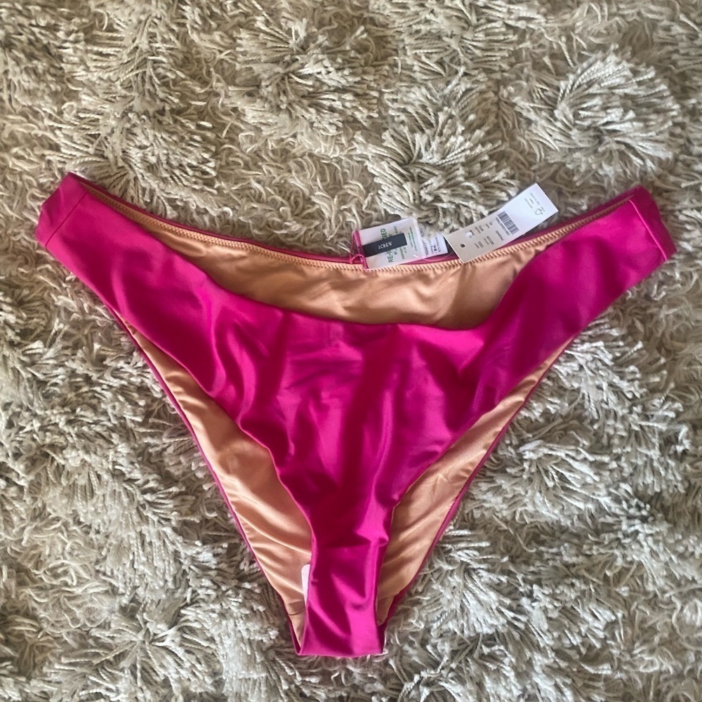 J. Crew NWT Curved Waist Cheeky Bikini Bottom UPF Sun Protection Size XL